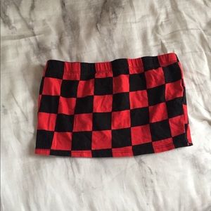 Checkered tube top